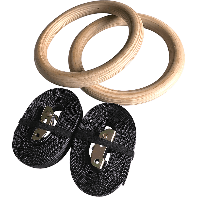 Buy ANACCI Gymnastic Rings - Olympic Rings with Durable Adjustable Straps,  Pull Ups and Dips - Wood, Gym Rings, For Strength Training, Crossfit, with  Portable Mesh Carry Bag Online at Low Prices